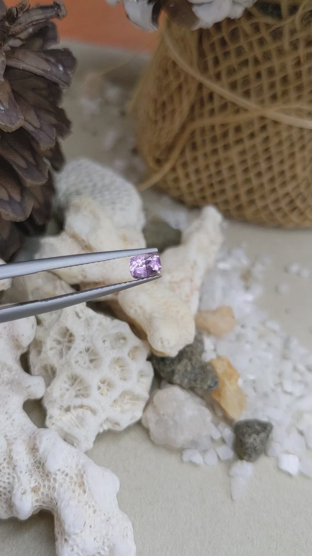 0.55 Ct. Purple Sapphire from Ceylon (Sri Lanka) Size Video