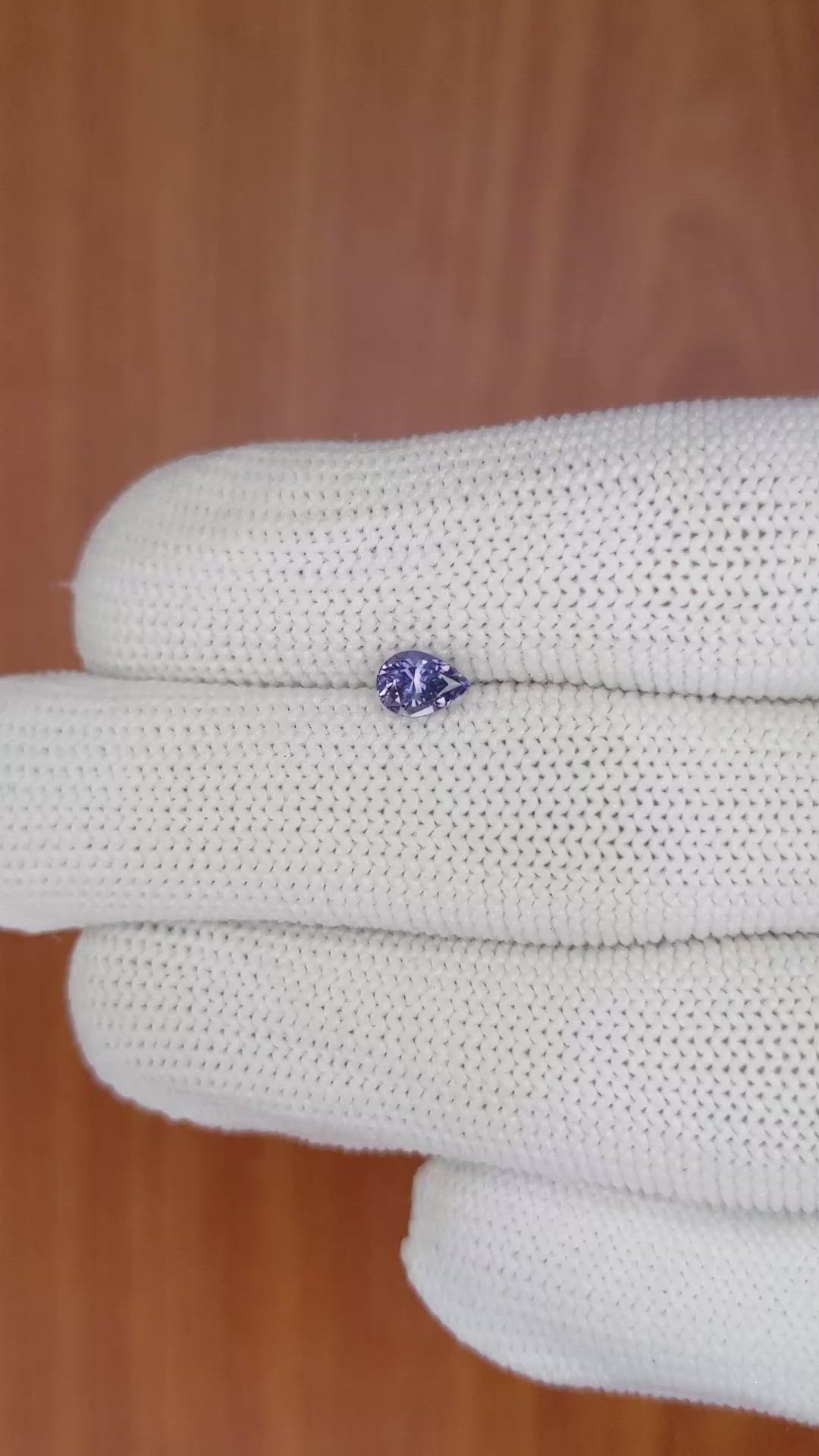0.58 Ct. Bluish Purple Sapphire from Ceylon (Sri Lanka) Size Video