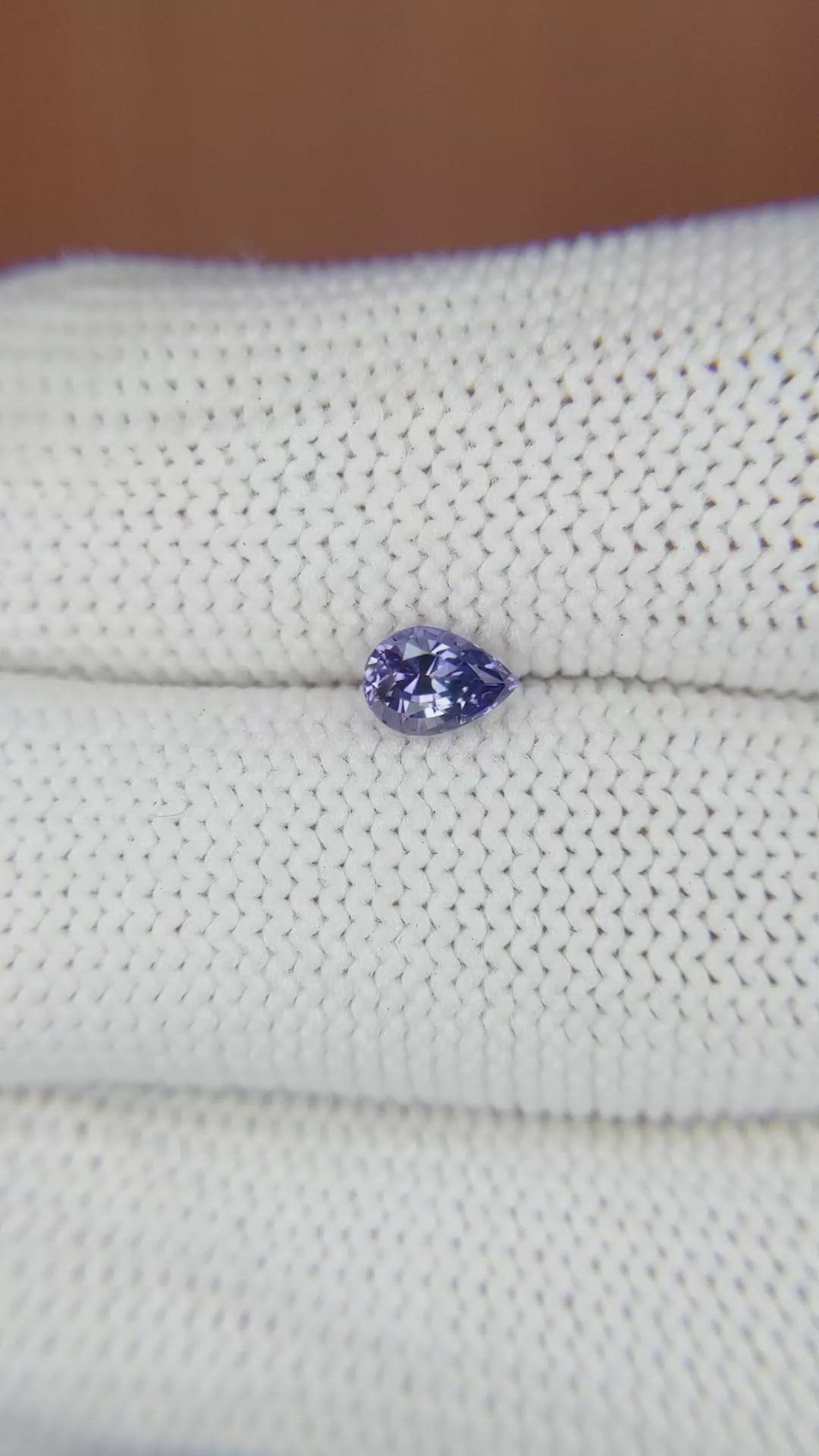 0.58 Ct. Bluish Purple Sapphire from Ceylon (Sri Lanka) Size Video