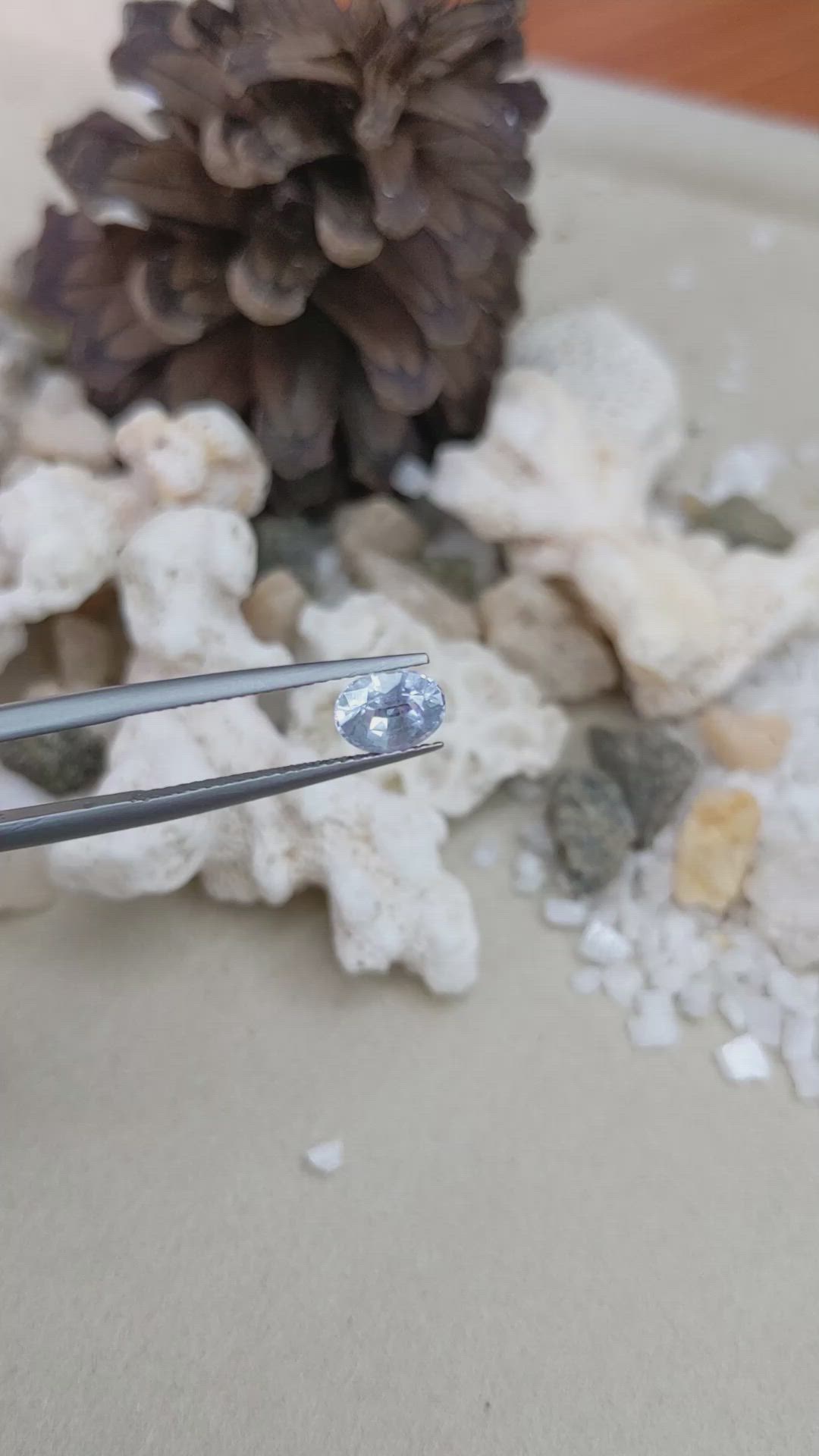 1.11 Ct. Blue Sapphire from Ceylon (Sri Lanka) Size Video