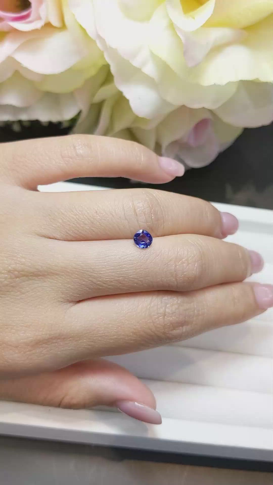 0.67 Ct. Blue Sapphire from Ceylon (Sri Lanka) Size Video