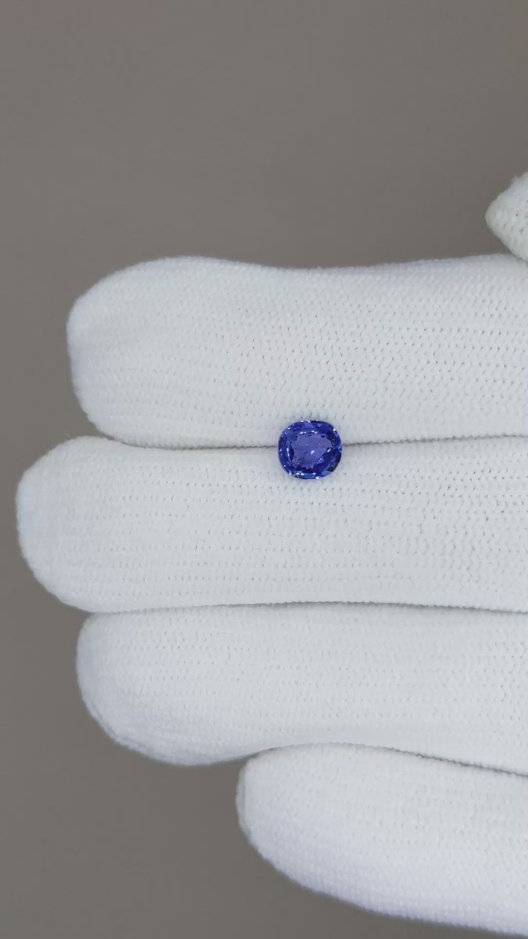 0.67 Ct. Blue Sapphire from Ceylon (Sri Lanka) Size Video