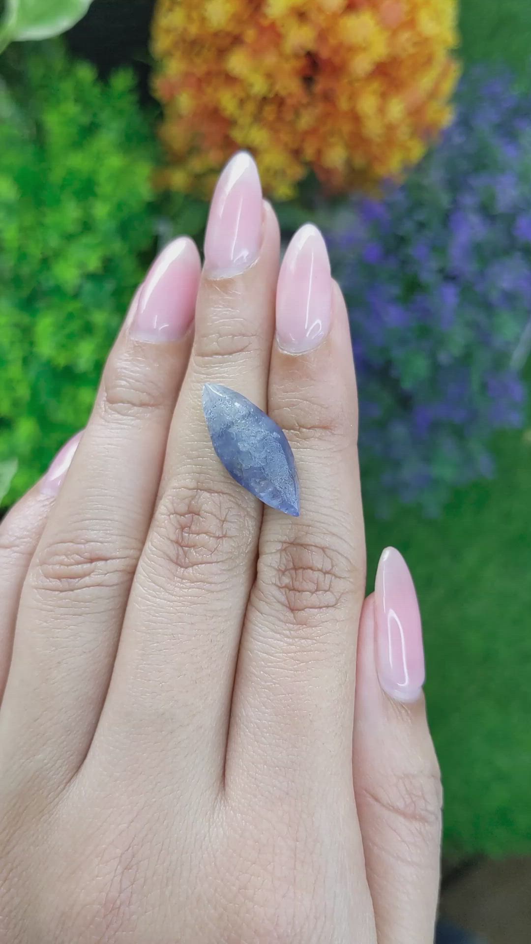 15.59 Ct. Blue Sapphire Crystal from Ceylon (Sri Lanka) Size Video