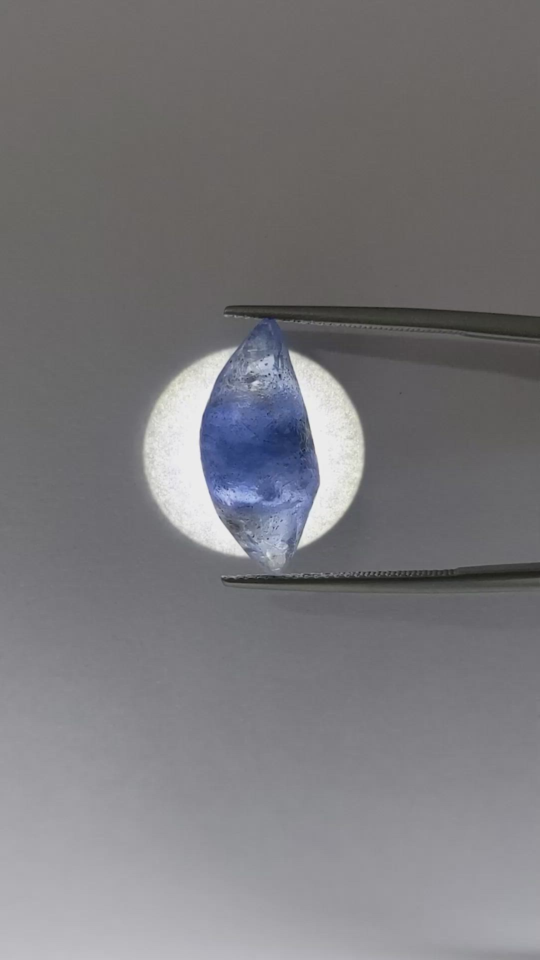 15.59 Ct. Blue Sapphire Crystal from Ceylon (Sri Lanka) Size Video
