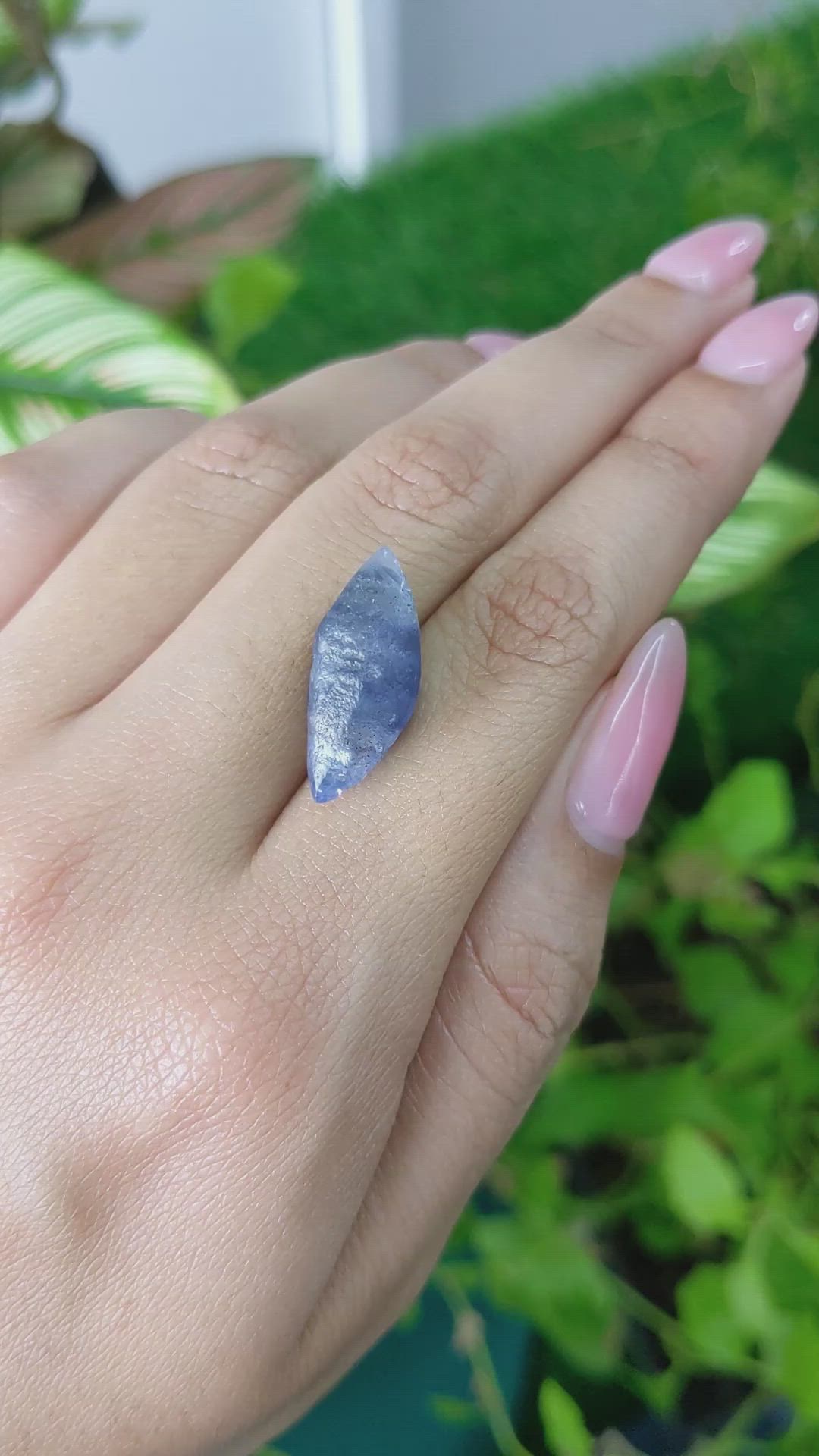 15.59 Ct. Blue Sapphire Crystal from Ceylon (Sri Lanka) Size Video