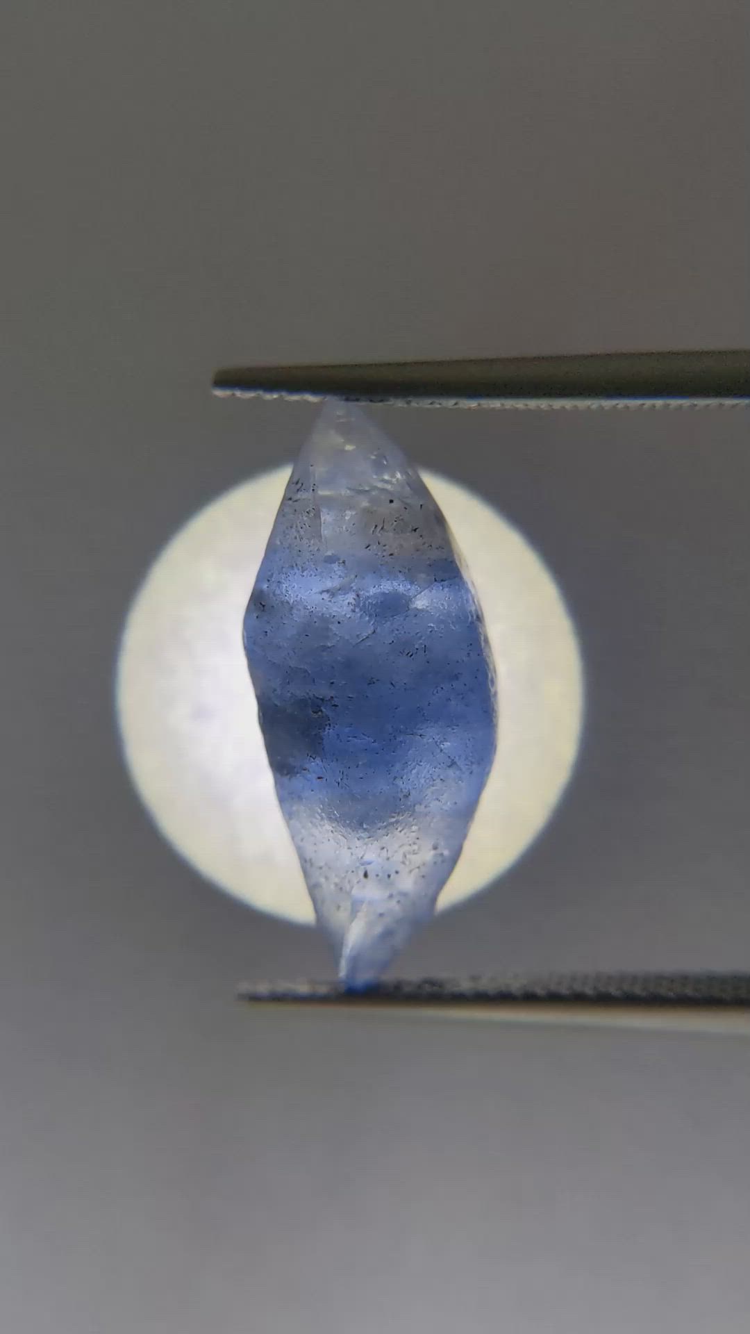 15.59 Ct. Blue Sapphire Crystal from Ceylon (Sri Lanka) Size Video