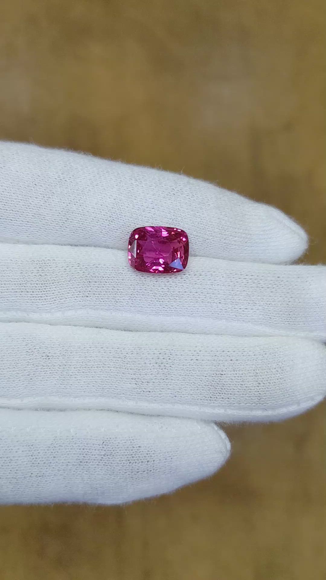 5.62 Ct. Pink Sapphire from Ceylon (Sri Lanka) Size Video
