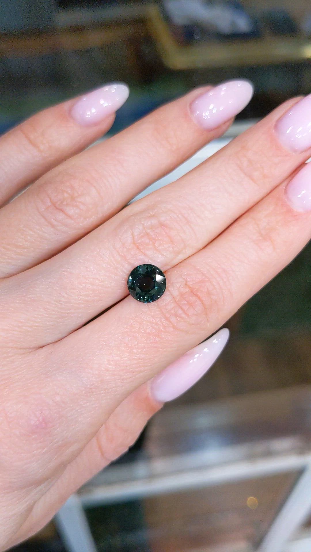 2.03 Ct. Bluish Green Sapphire from Ceylon (Sri Lanka) Size Video