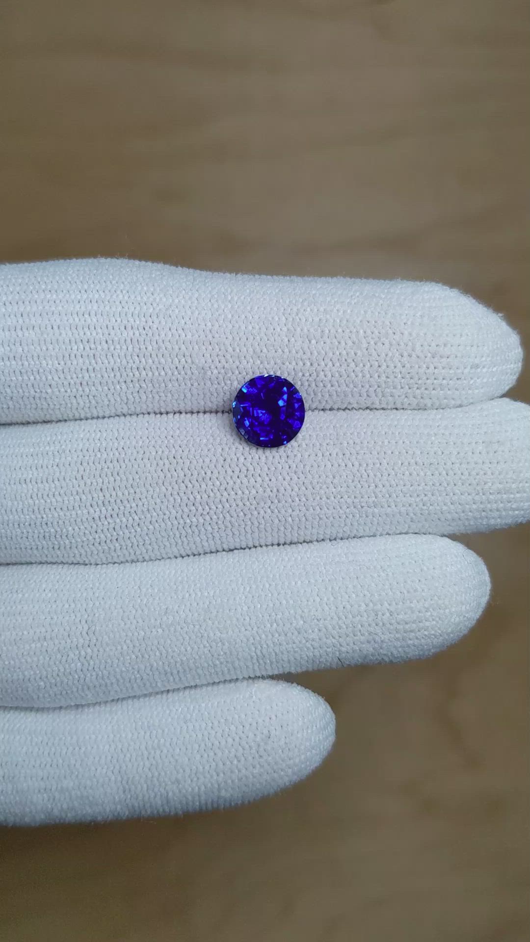 2.80 Ct. Blue Sapphire from Ceylon (Sri Lanka) Size Video