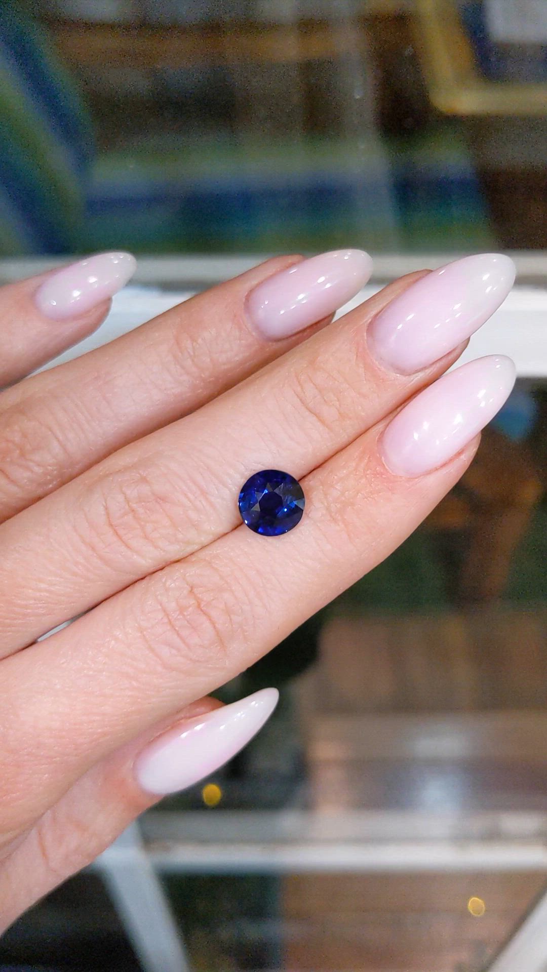 2.60 Ct. Blue Sapphire from Ceylon (Sri Lanka) Size Video