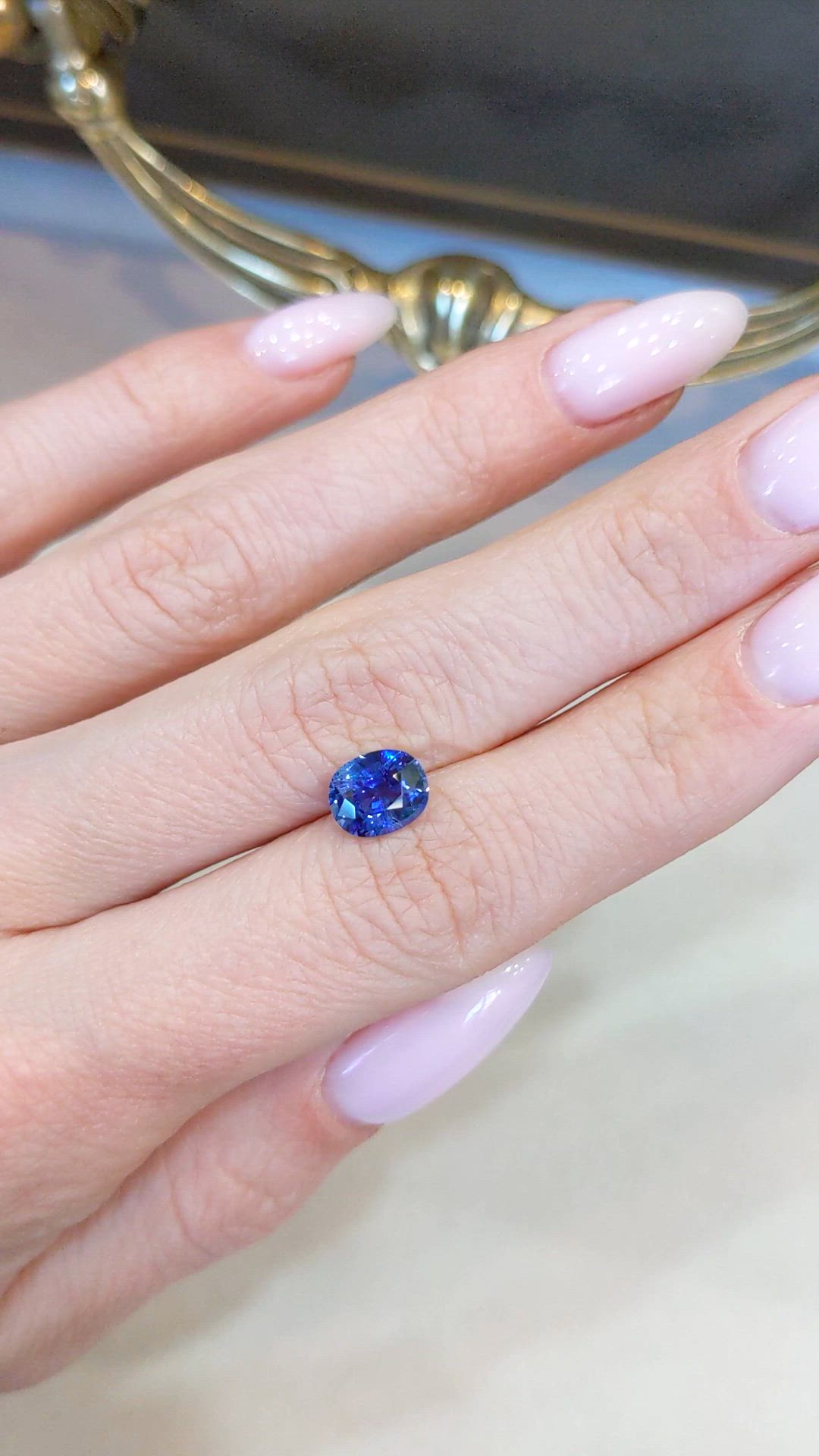 1.79 Ct. Blue Sapphire from Ceylon (Sri Lanka) Size Video