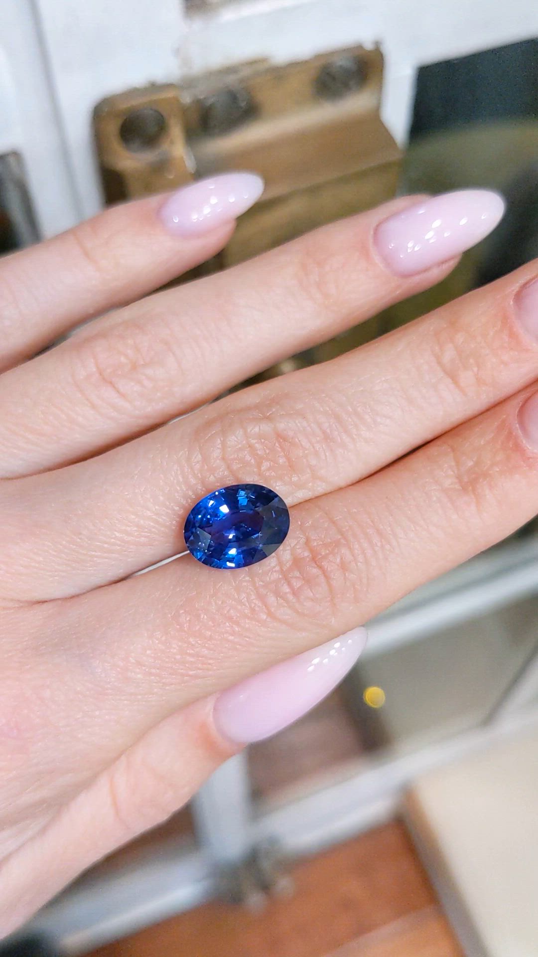 5.63 Ct. Blue Sapphire from Madagascar Size Video