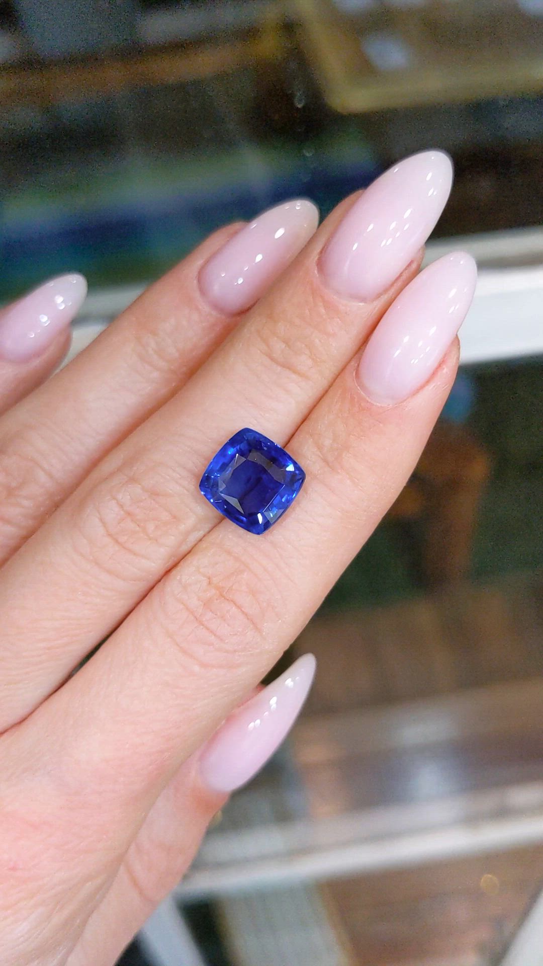 6.32 Ct. Blue Sapphire from Ceylon (Sri Lanka) Size Video
