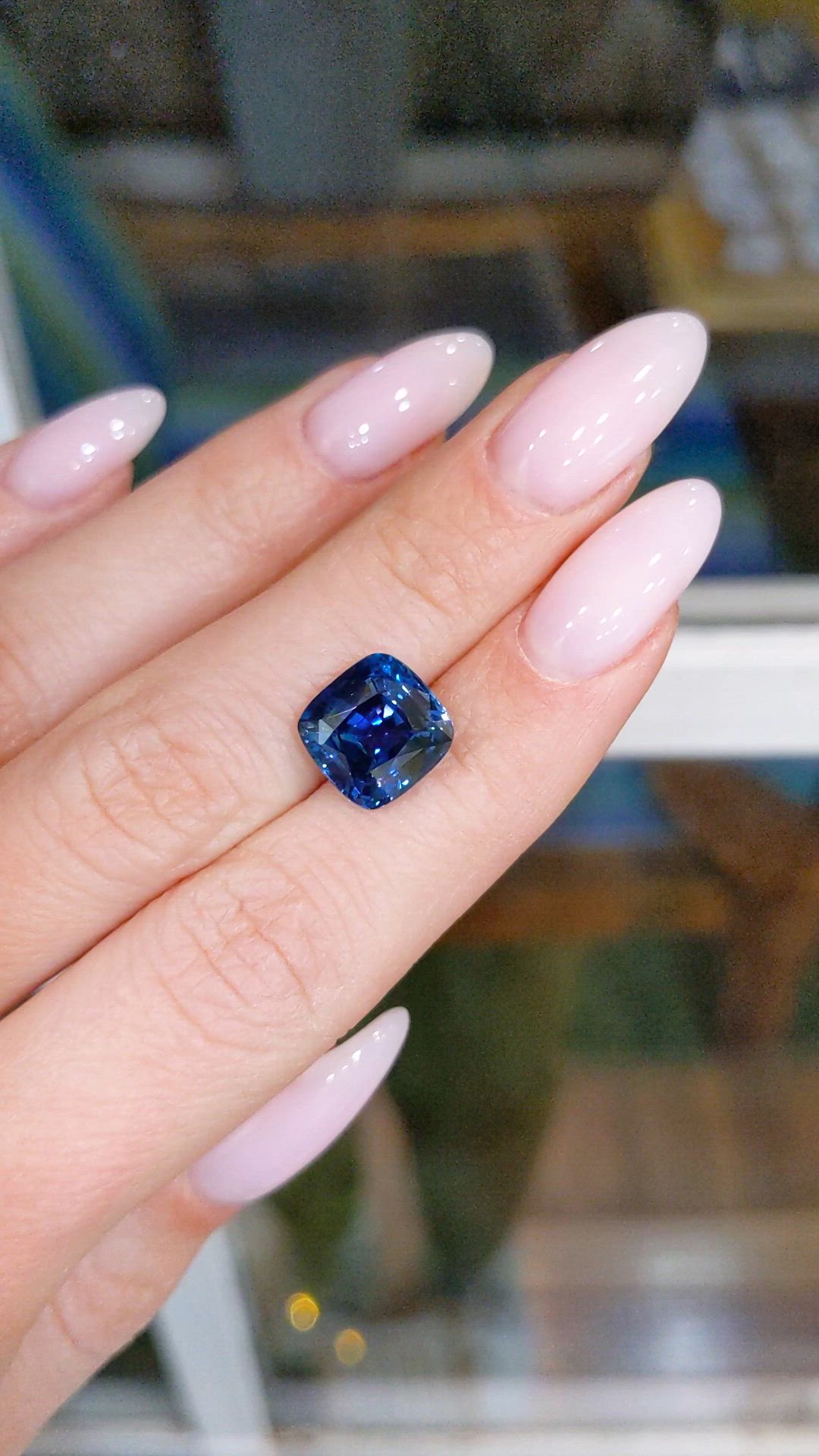 5.72 Ct. Blue Sapphire from Ceylon (Sri Lanka) Size Video