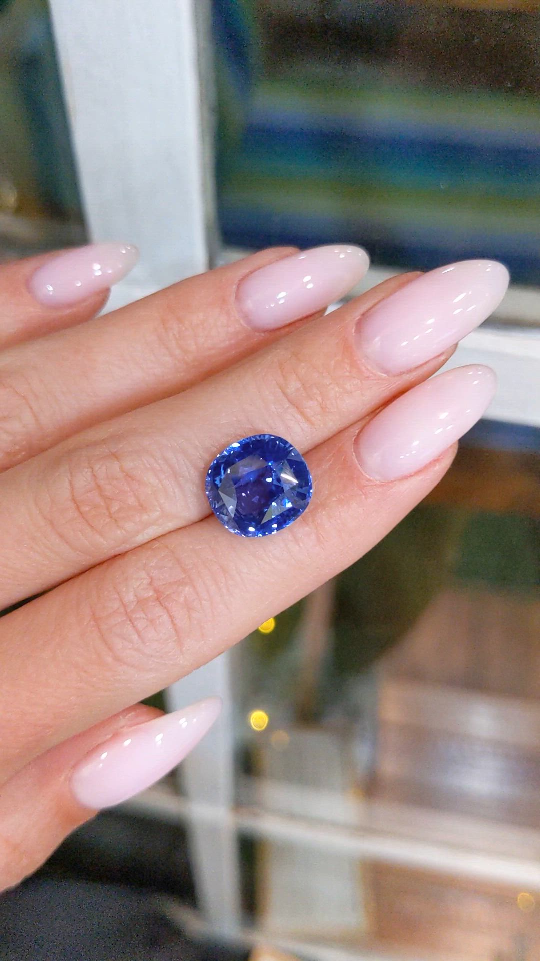9.64 Ct. Blue Sapphire from Ceylon (Sri Lanka) Size Video