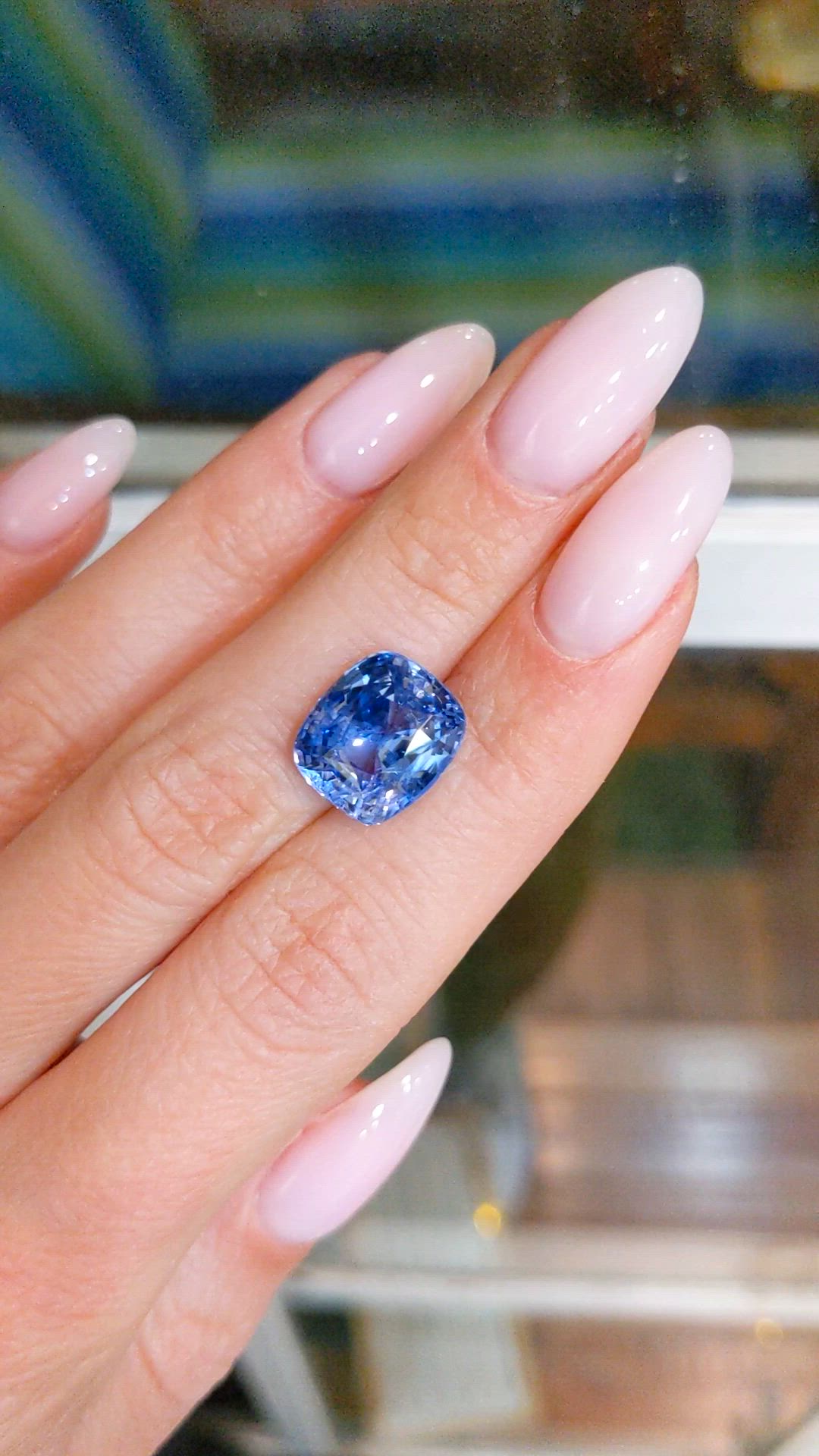 9.03 Ct. Blue Sapphire from Ceylon (Sri Lanka) Size Video