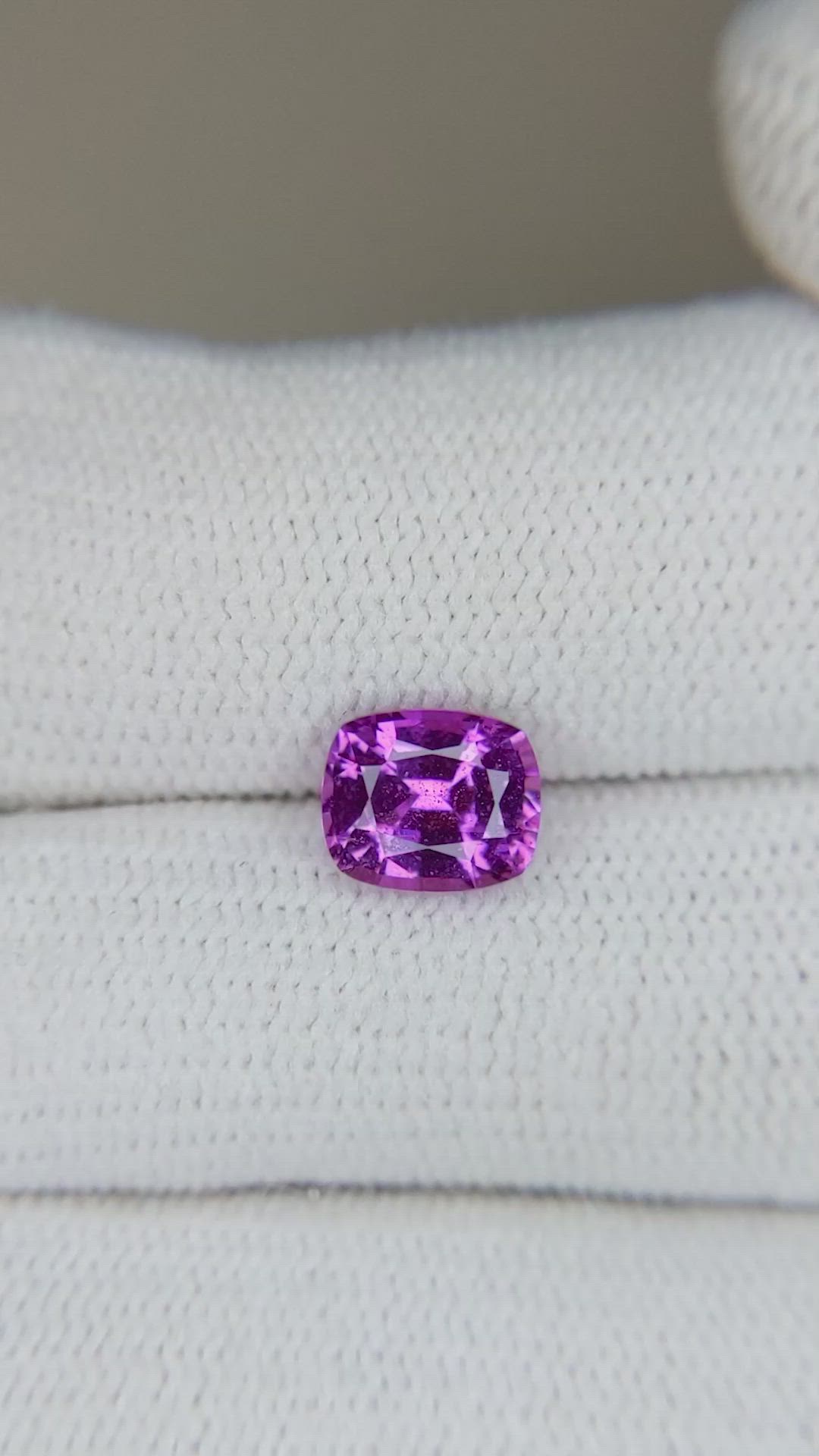 1.44 Ct. Pinkish Purple Sapphire from Ceylon (Sri Lanka) Size Video