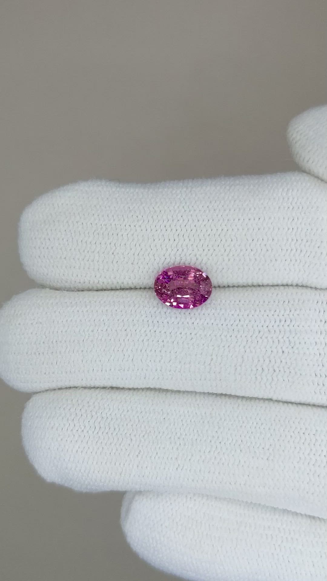 1.54 Ct. Purplish Pink Sapphire from Ceylon (Sri Lanka) Size Video