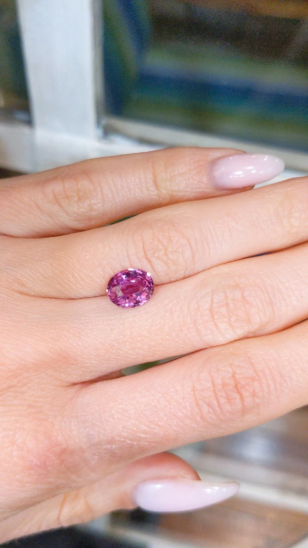 2.22 Ct. Pink Sapphire from Ceylon (Sri Lanka) Size Video