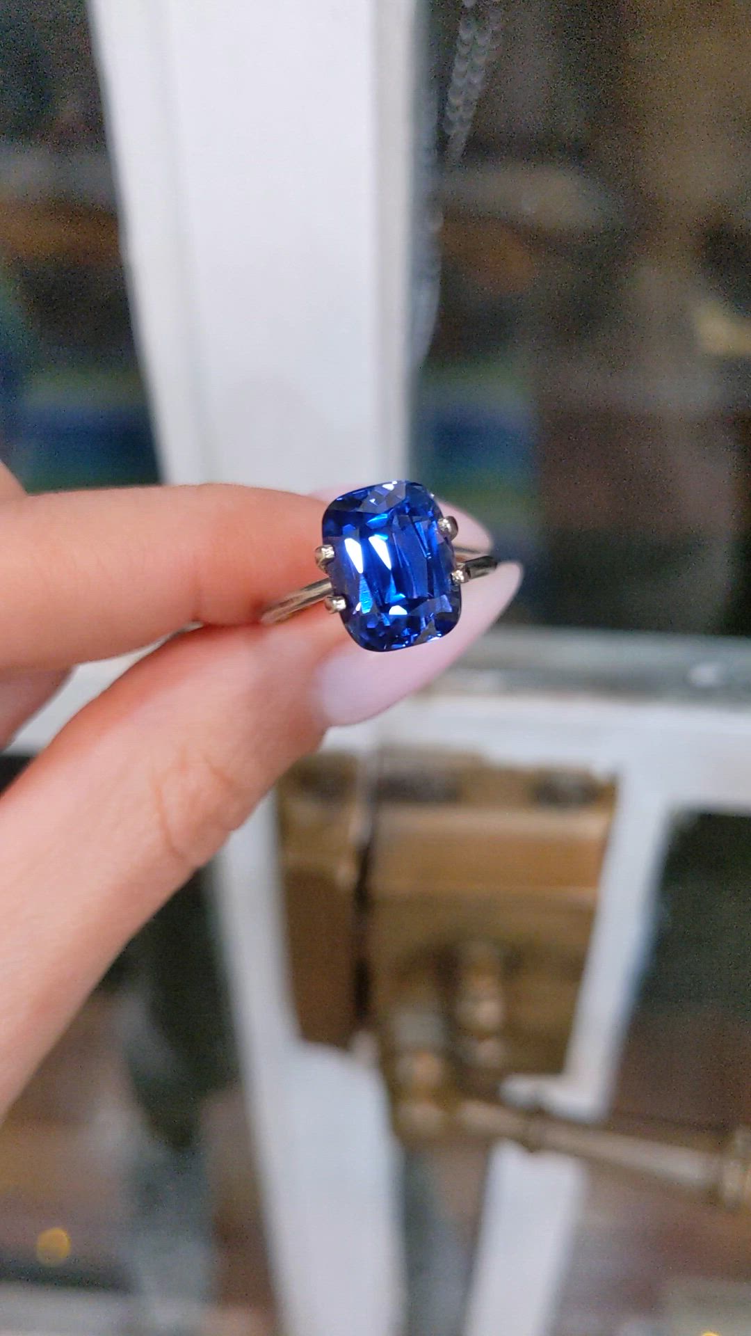 7.27 Ct. Blue Sapphire from Madagascar Size Video