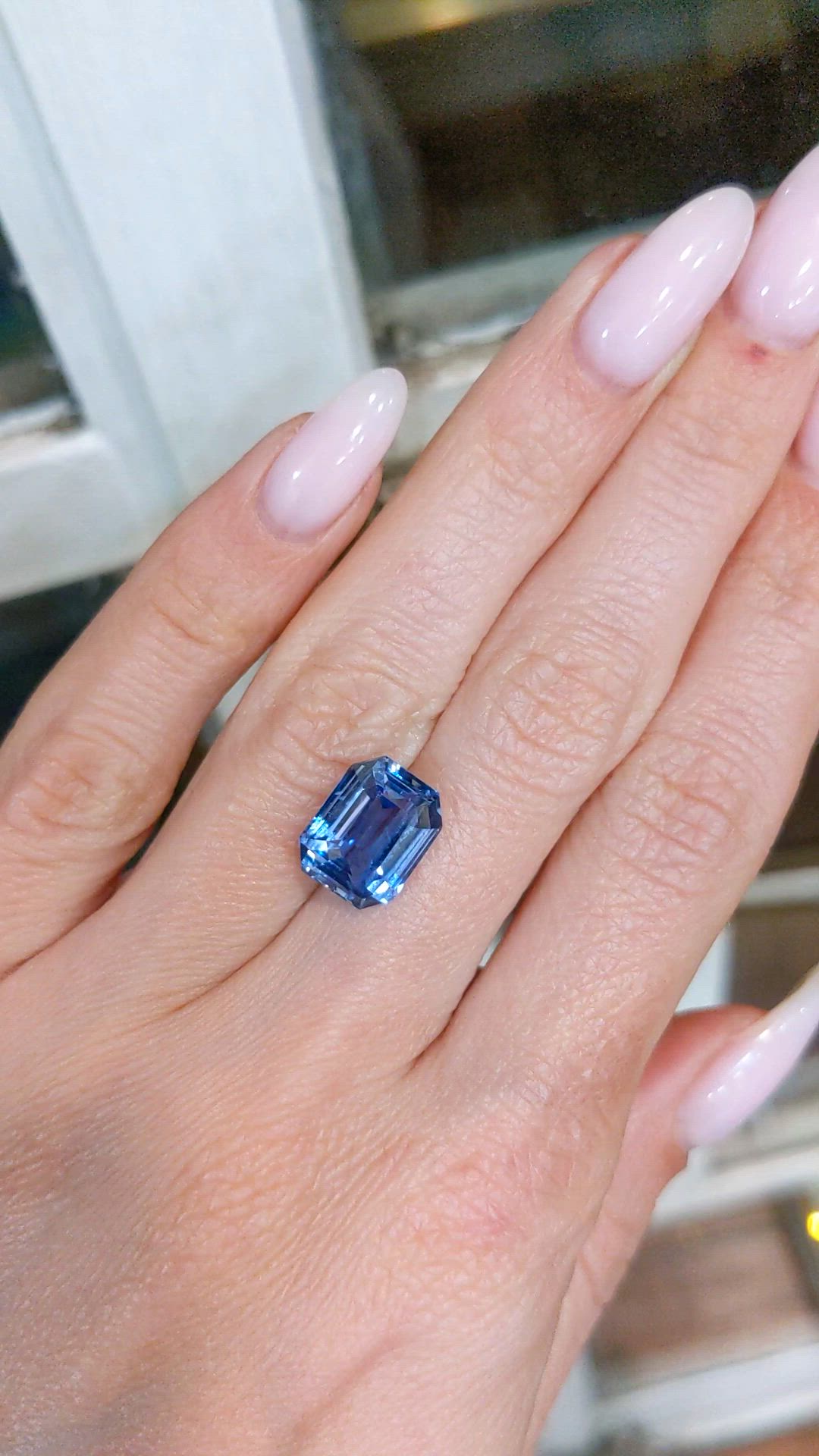 7.17 Ct. Blue Sapphire from Ceylon (Sri Lanka) Size Video