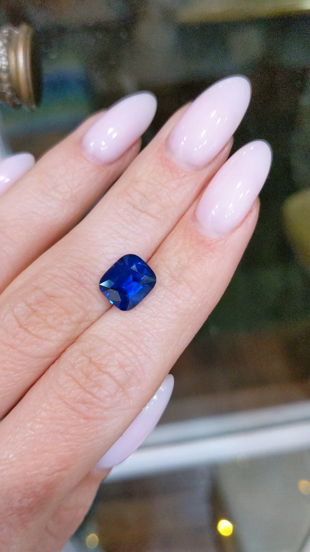 3.58 Ct. Blue Sapphire from Ceylon (Sri Lanka) Size Video