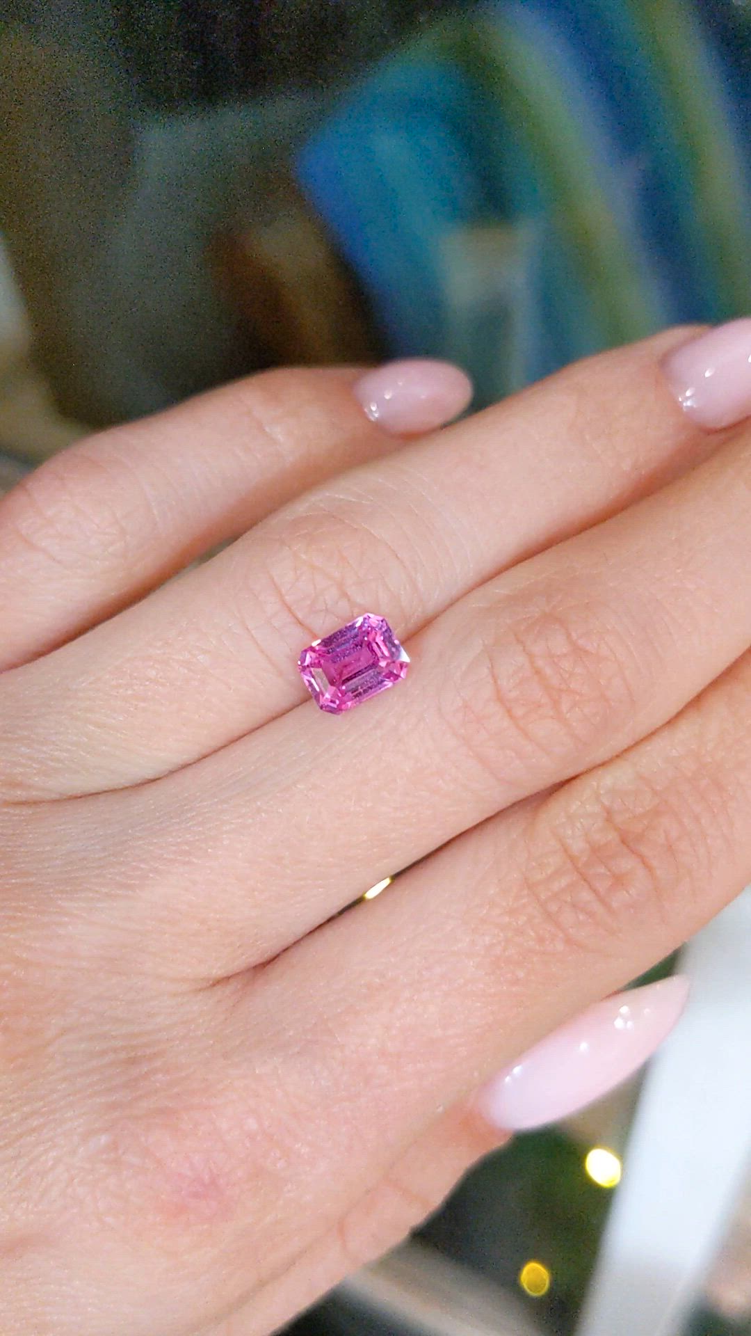 1.63 Ct. Pink Sapphire from Ceylon (Sri Lanka) Size Video