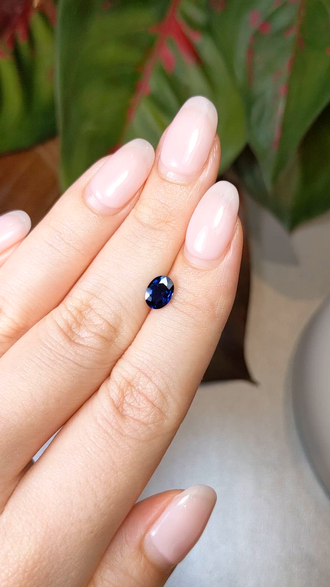 0.97 Ct. Blue Sapphire from Ceylon (Sri Lanka) Size Video