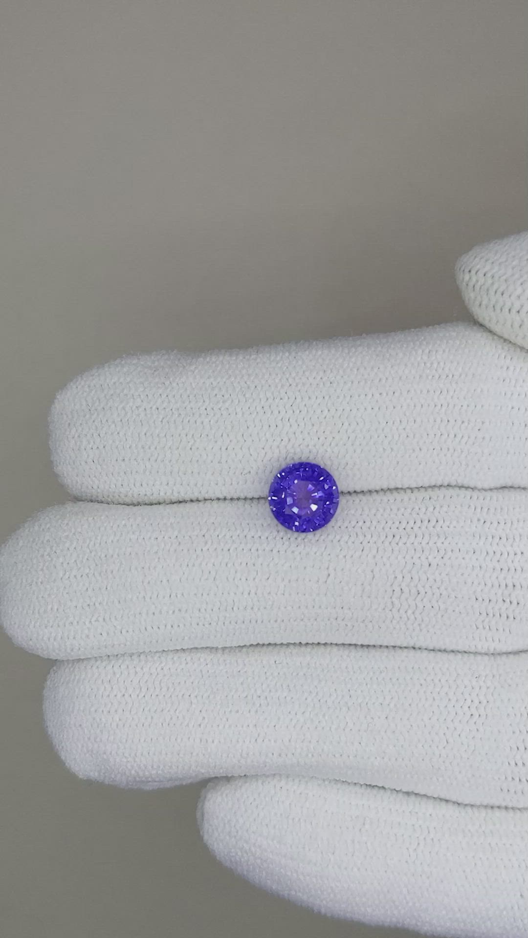 1.61 Ct. Purplish Blue Sapphire from Ceylon (Sri Lanka) Size Video