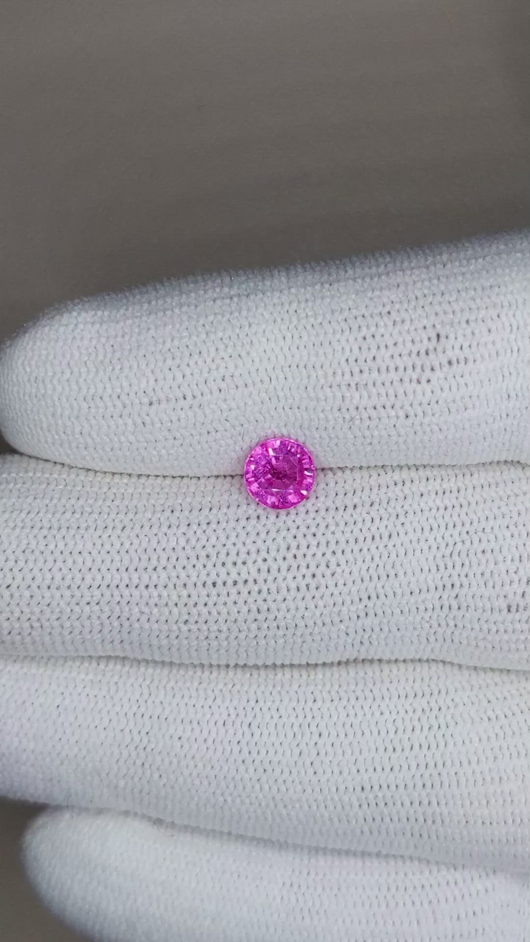 0.91 Ct. Pink Sapphire from Ceylon (Sri Lanka) Size Video