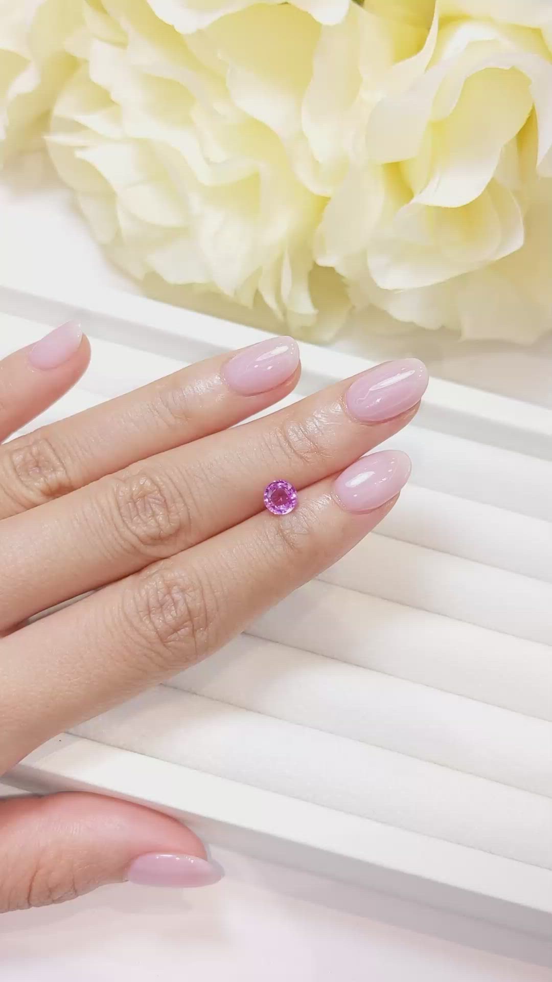 1.02 Ct. Pink Sapphire from Ceylon (Sri Lanka) Size Video