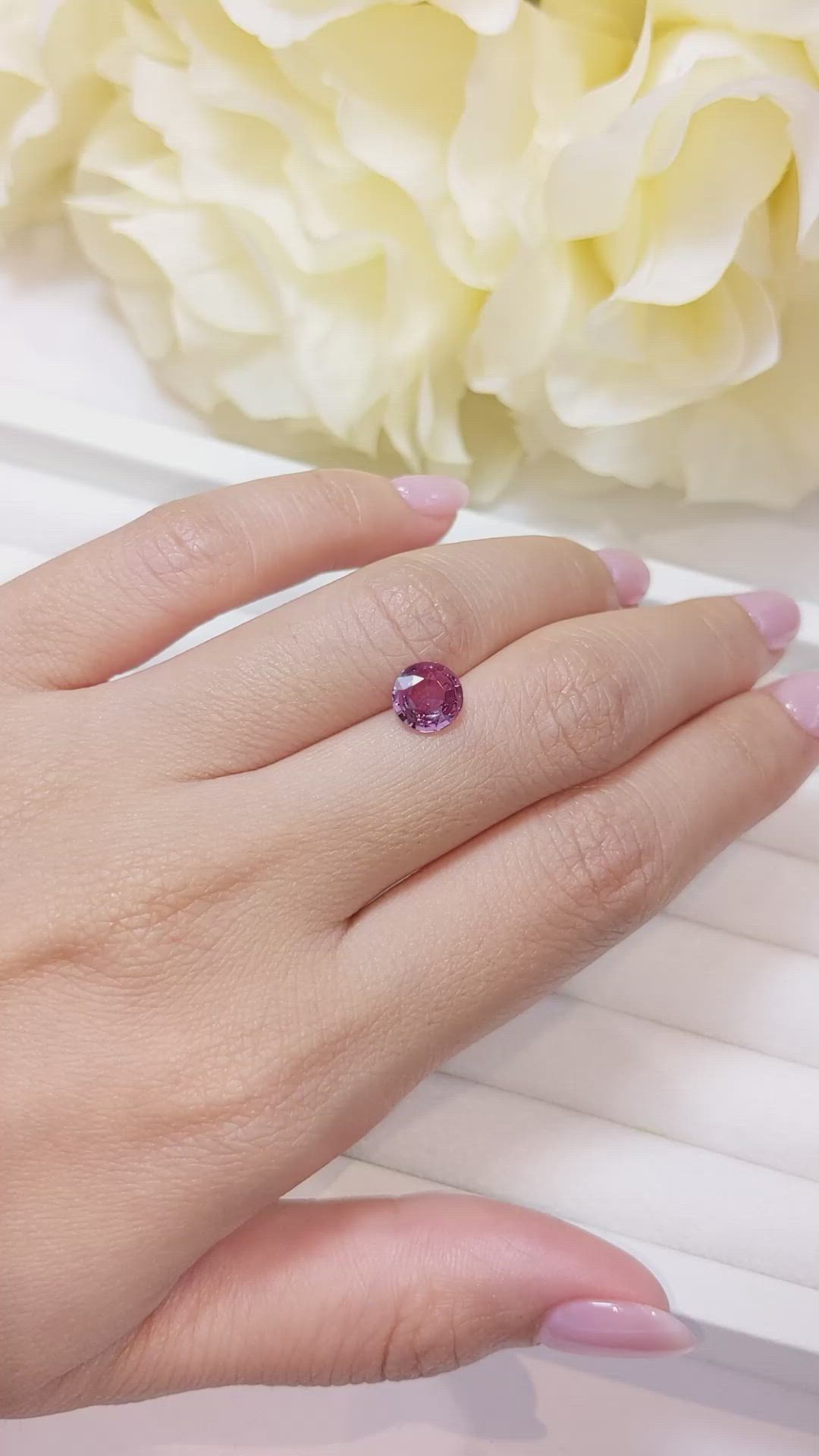 1.39 Ct. Pink Sapphire from Ceylon (Sri Lanka) Size Video