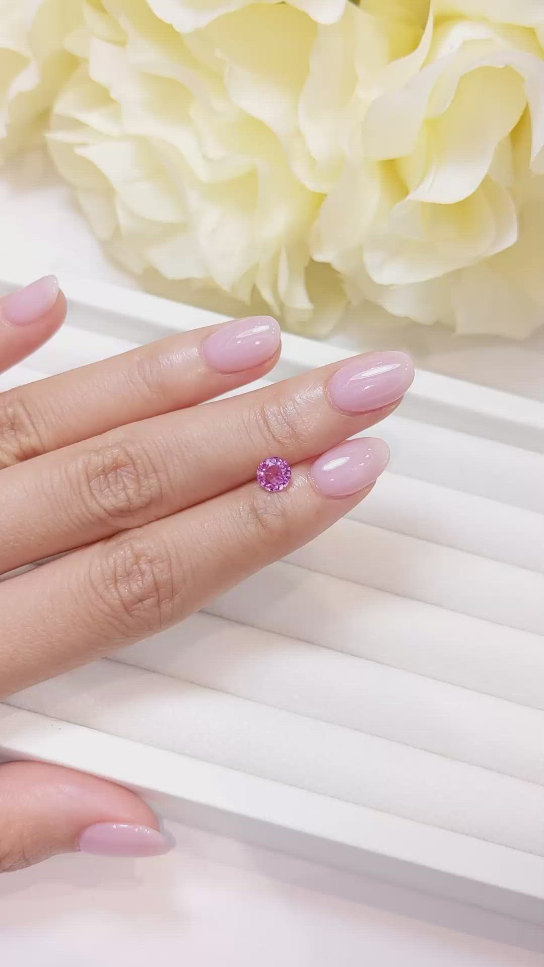 0.87 Ct. Pink Sapphire from Ceylon (Sri Lanka) Size Video