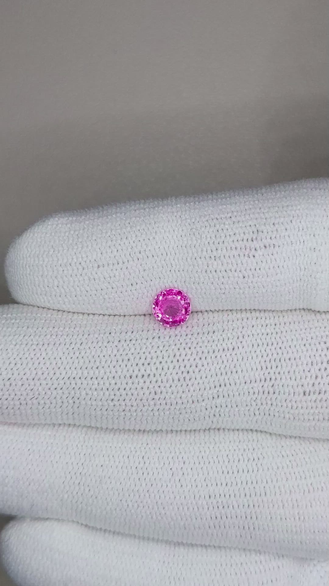 0.62 Ct. Pink Sapphire from Ceylon (Sri Lanka) Size Video