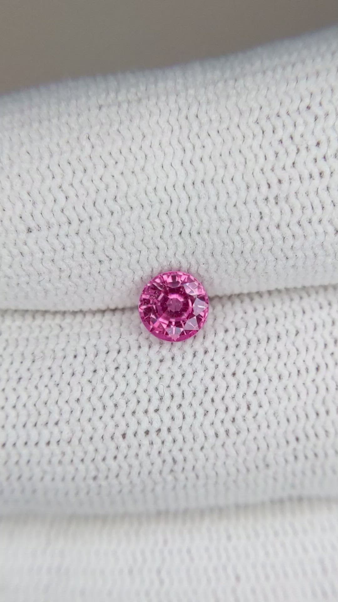 0.71 Ct. Pink Sapphire from Ceylon (Sri Lanka) Size Video