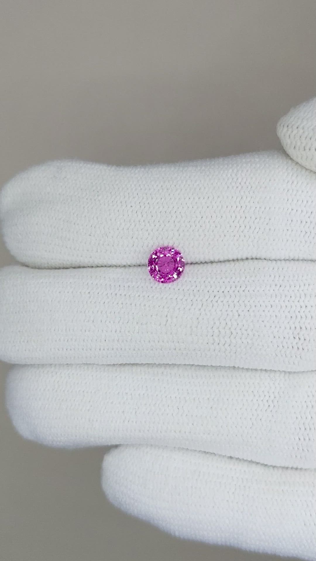 0.67 Ct. Pink Sapphire from Ceylon (Sri Lanka) Size Video