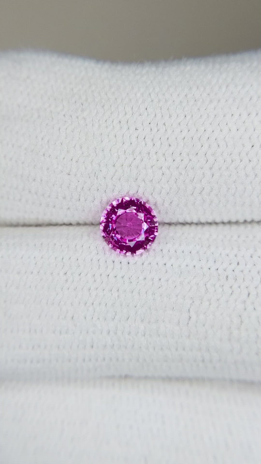 0.67 Ct. Pink Sapphire from Ceylon (Sri Lanka) Size Video