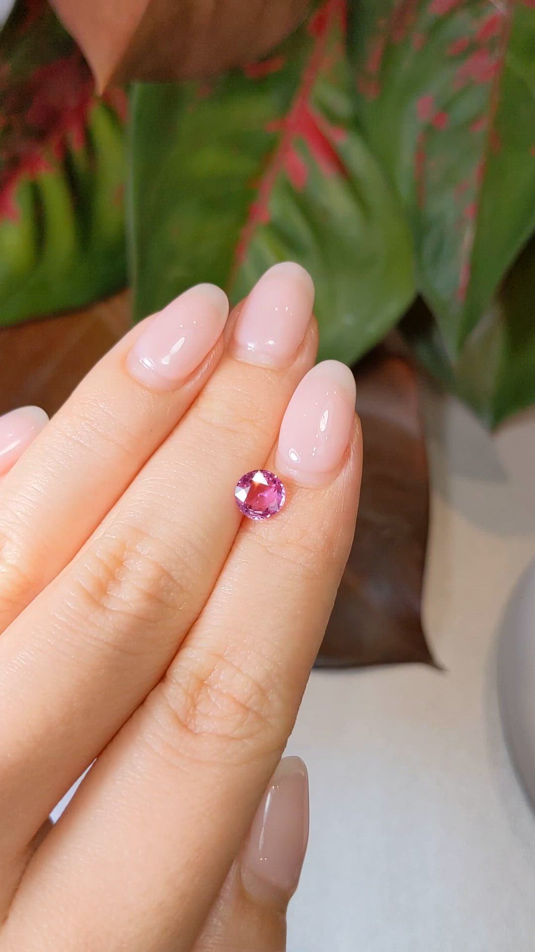 1.19 Ct. Pink Sapphire from Ceylon (Sri Lanka) Size Video
