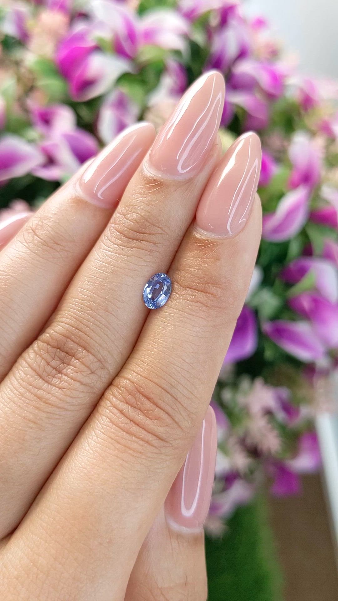 0.67 Ct. Blue Sapphire from Ceylon (Sri Lanka) Size Video