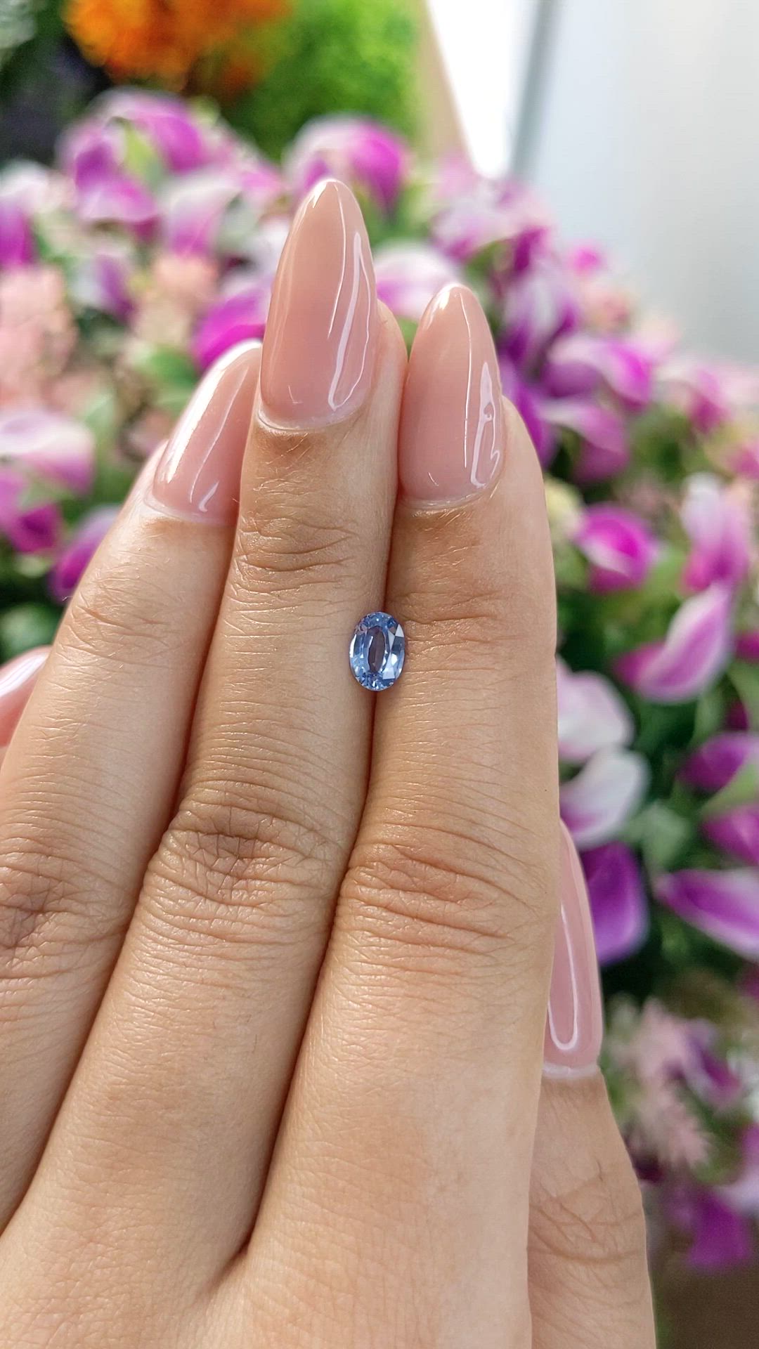 0.67 Ct. Blue Sapphire from Ceylon (Sri Lanka) Size Video