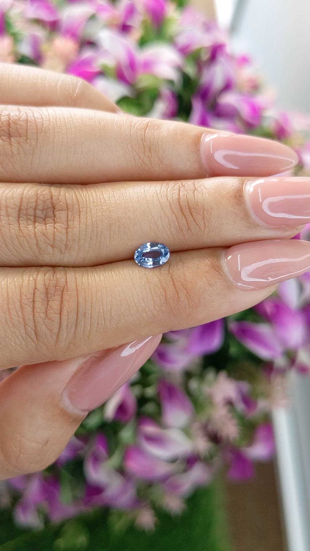0.67 Ct. Blue Sapphire from Ceylon (Sri Lanka) Size Video