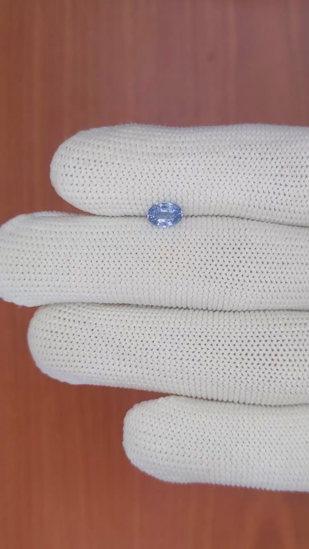 0.67 Ct. Blue Sapphire from Ceylon (Sri Lanka) Size Video