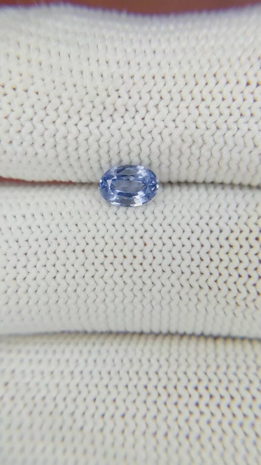 0.67 Ct. Blue Sapphire from Ceylon (Sri Lanka) Size Video