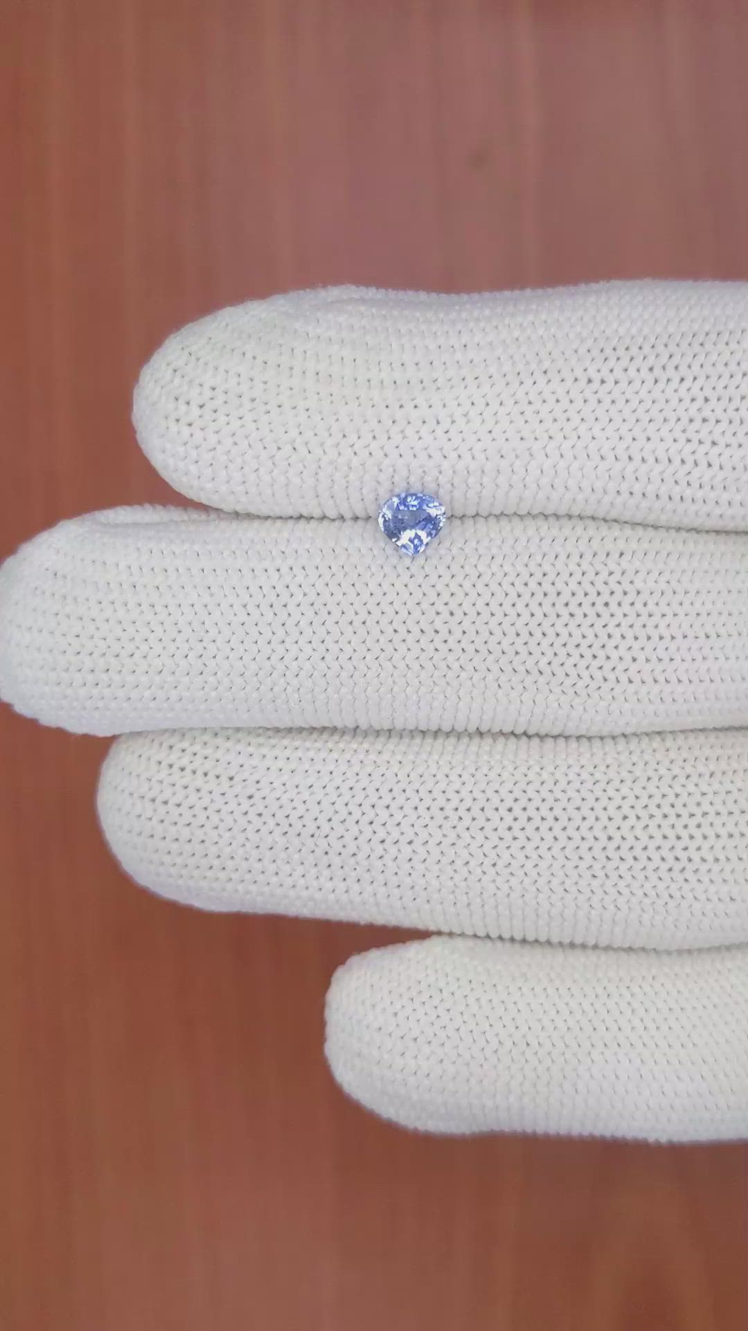 0.49 Ct. Blue Sapphire from Ceylon (Sri Lanka) Size Video