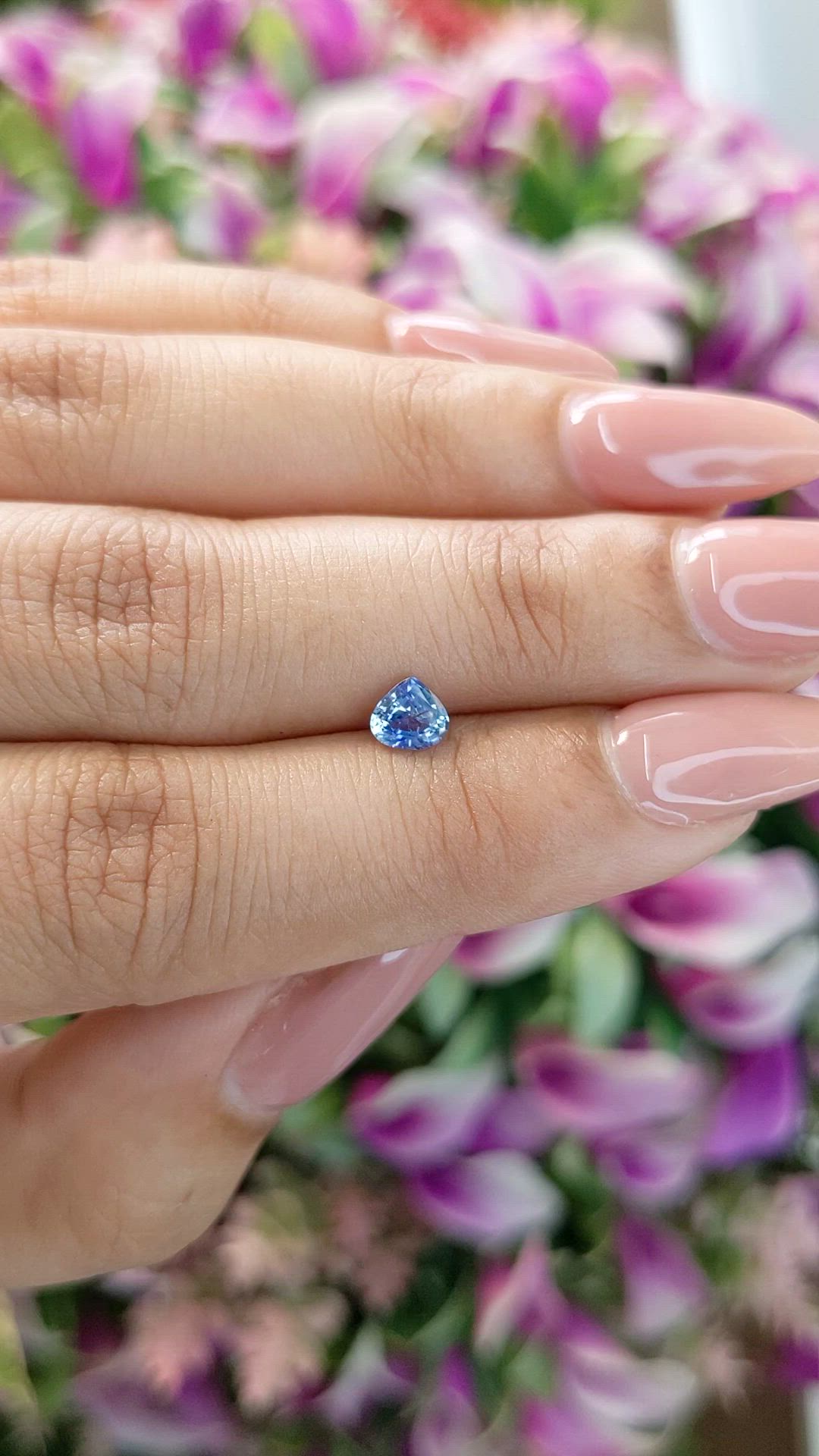 0.49 Ct. Blue Sapphire from Ceylon (Sri Lanka) Size Video