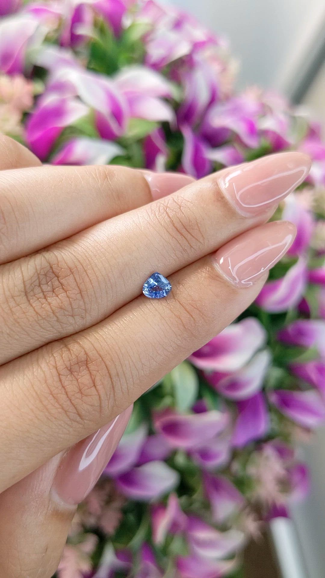 0.49 Ct. Blue Sapphire from Ceylon (Sri Lanka) Size Video