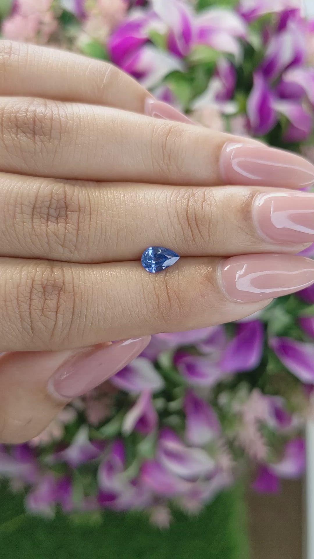 0.71 Ct. Blue Sapphire from Ceylon (Sri Lanka) Size Video