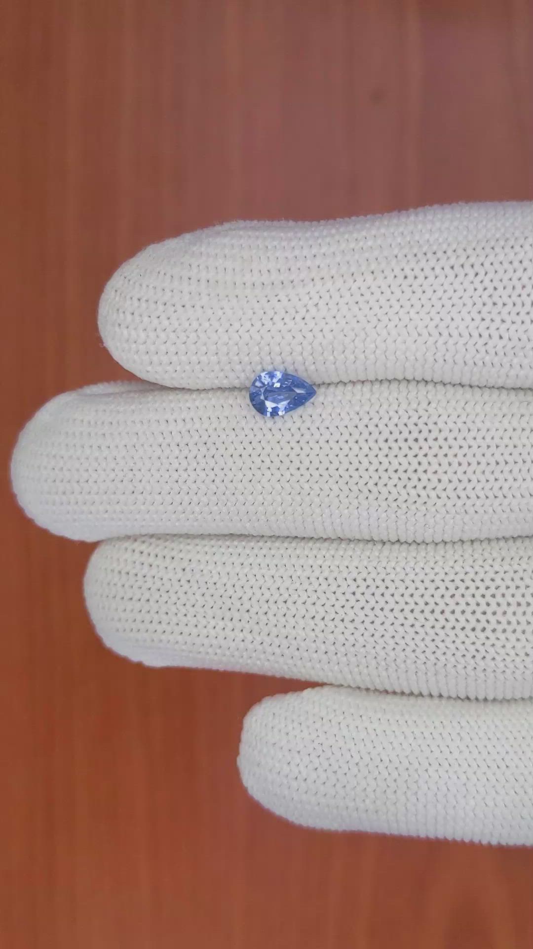0.71 Ct. Blue Sapphire from Ceylon (Sri Lanka) Size Video