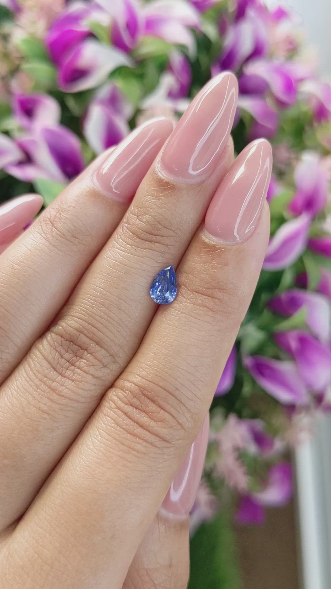 0.71 Ct. Blue Sapphire from Ceylon (Sri Lanka) Size Video