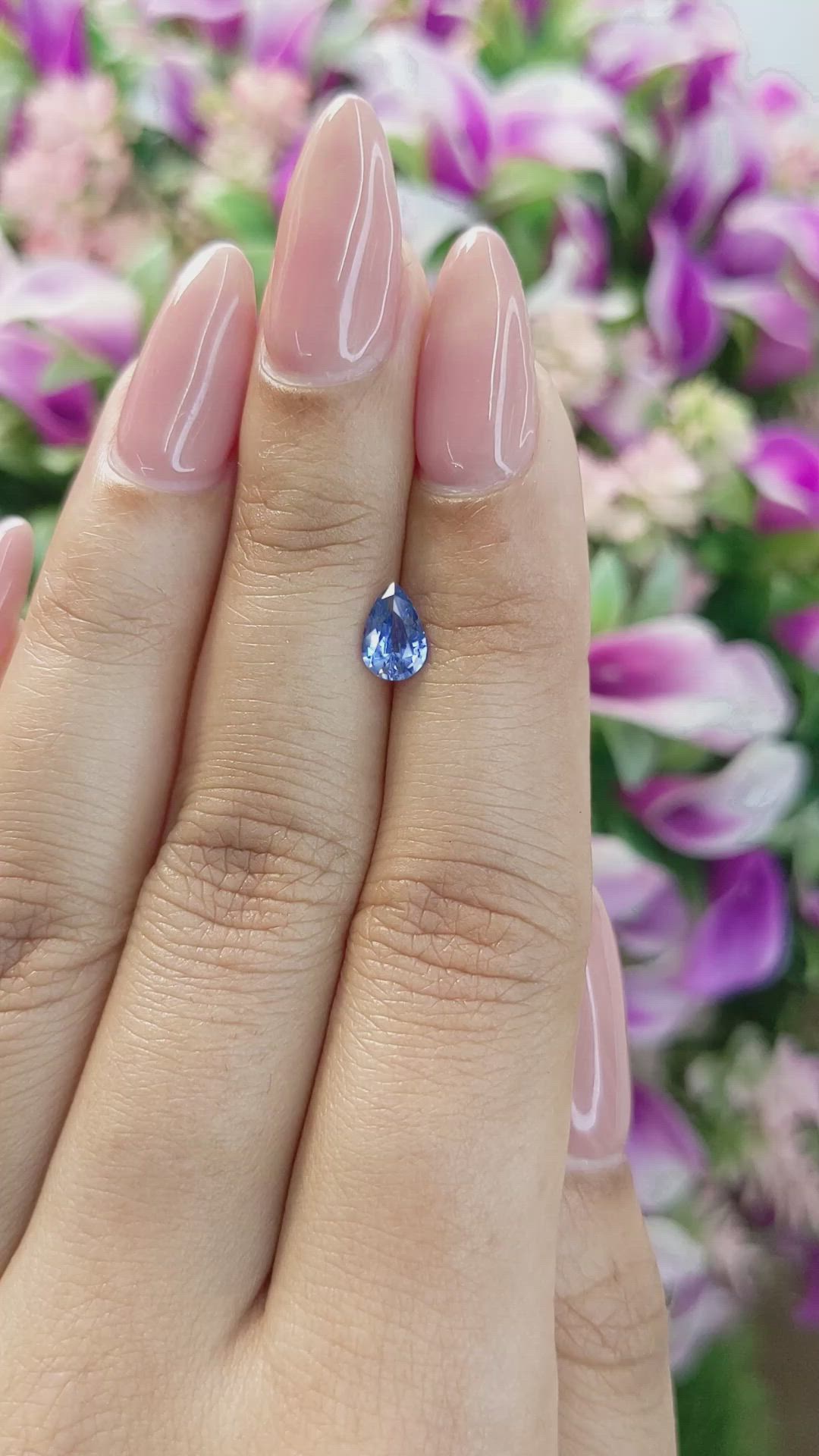 0.71 Ct. Blue Sapphire from Ceylon (Sri Lanka) Size Video